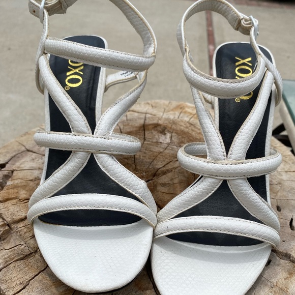 White Heeled Sandals - Picture 1 of 4